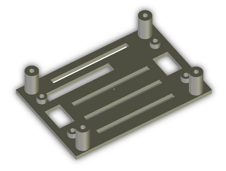 3D printed LCD mounting bracket designed in Blender